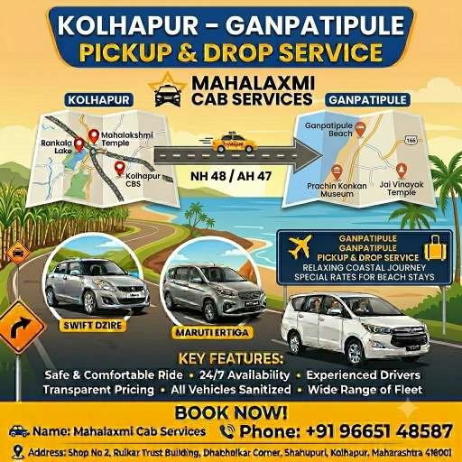 Kolhapur To Ganpatipule Cab Service
