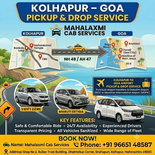 Kolhapur To Goa Cab Service